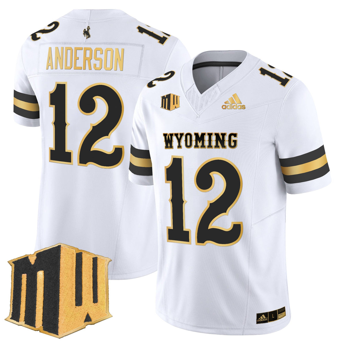 Men's Wyoming Cowboys 2025 Gold Vapor Limited Jersey - All Stitched