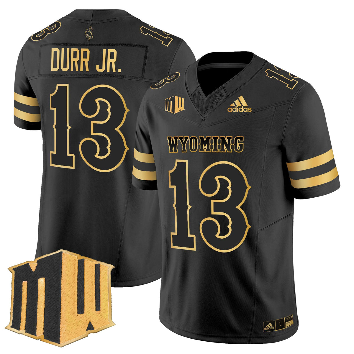 Men's Wyoming Cowboys 2025 Gold Vapor Limited Jersey - All Stitched