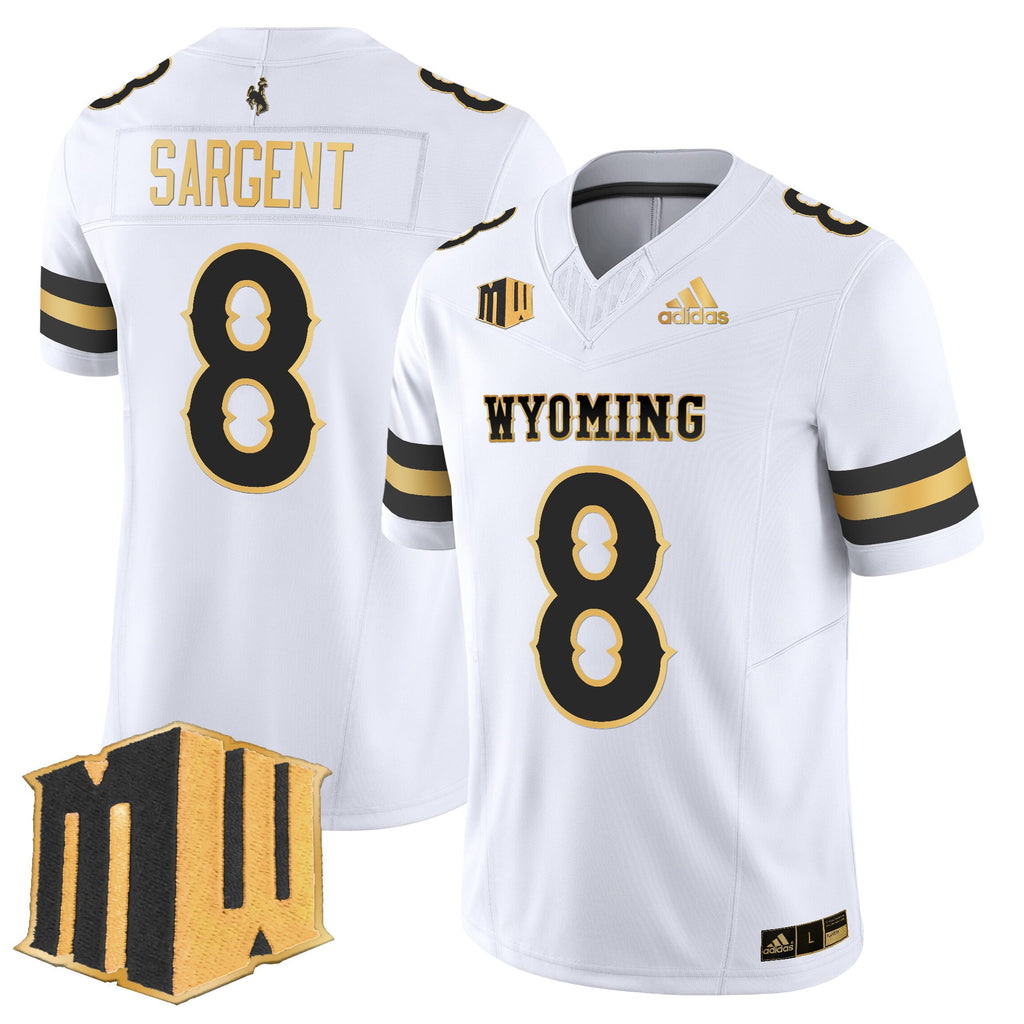 Men's Wyoming Cowboys 2025 Gold Vapor Limited Jersey - All Stitched