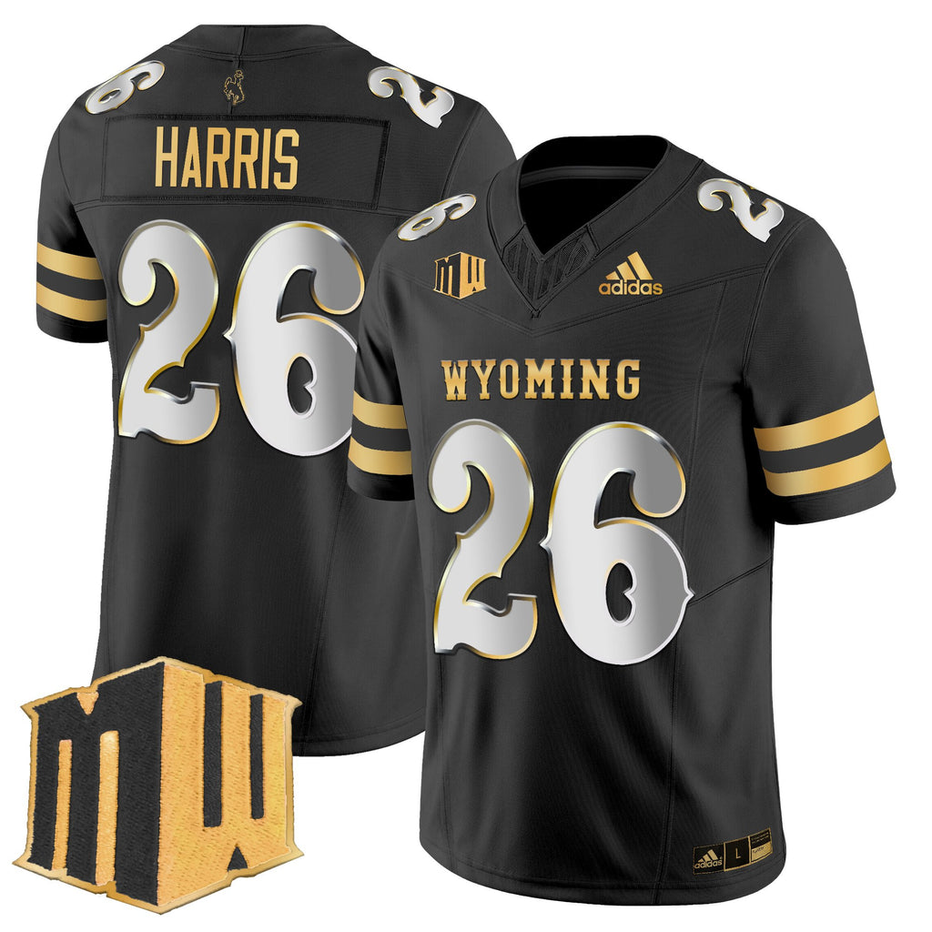 Men's Wyoming Cowboys 2025 Gold Vapor Limited Jersey - All Stitched