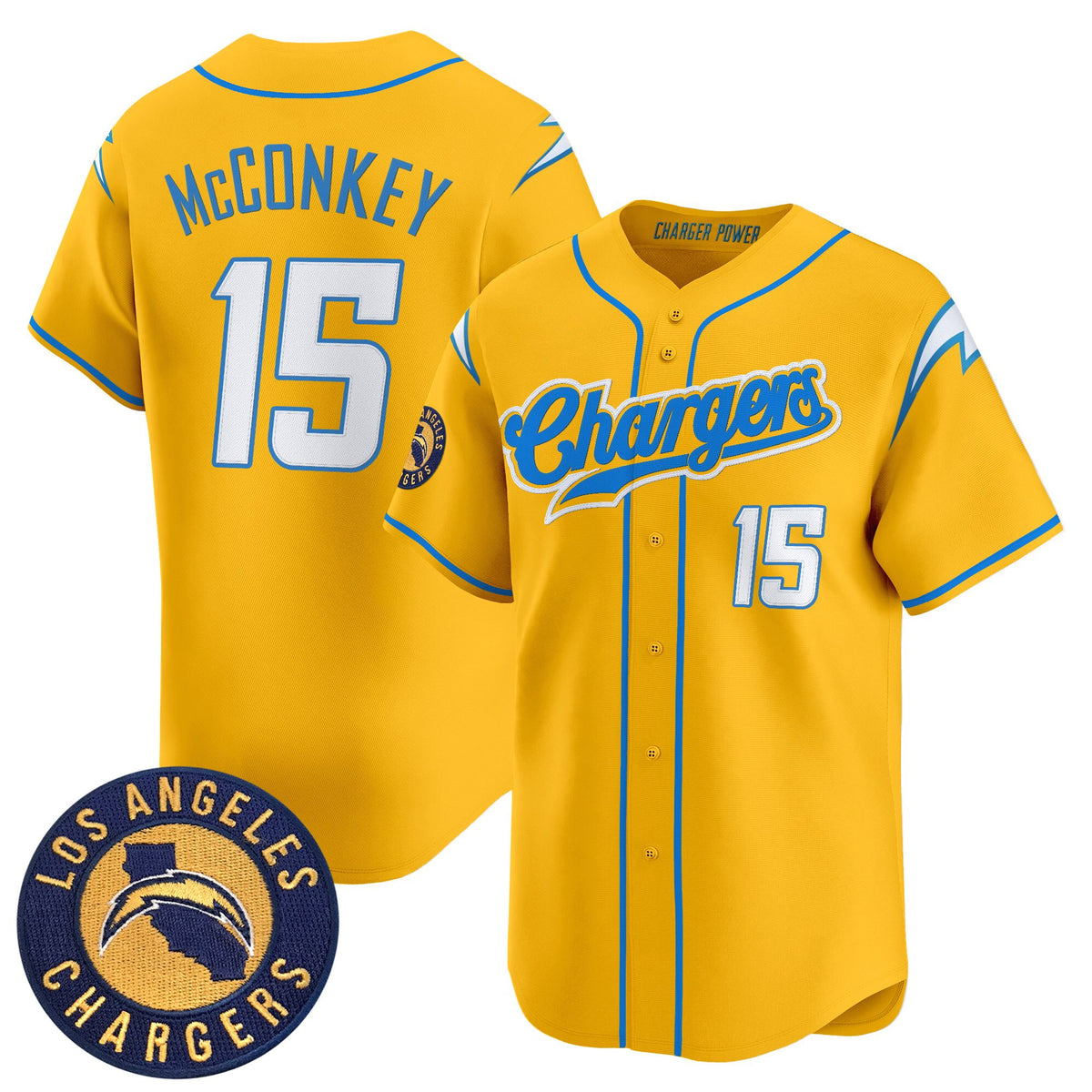 Men's Los Angeles Chargers 2025 Vapor Limited Baseball Jersey - All Stitched
