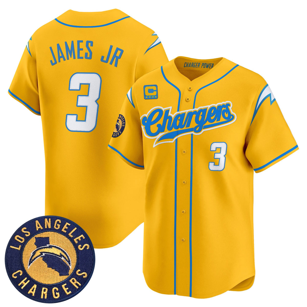 Men's Los Angeles Chargers 2025 Vapor Limited Baseball Jersey - All Stitched