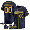 Michigan Wolverines 2025 Vapor Baseball Custom Jersey - All Stitched