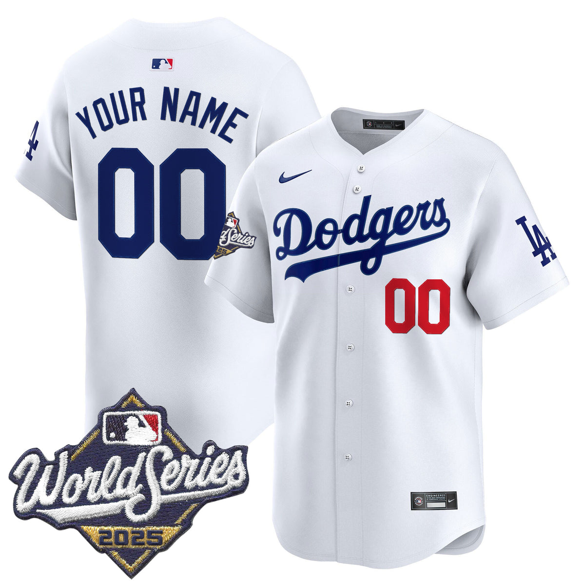 Dodgers 2025 World Series Vapor Premier Limited Custom Jersey - All Stitched