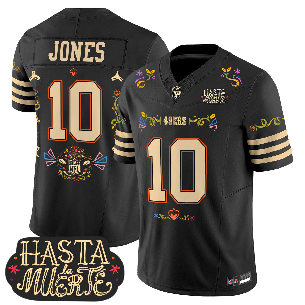 San Francisco 49ers Mexico 'Hasta la Muerte Edition' Vapor Limited Jersey - All Printed