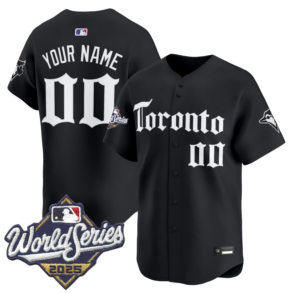 Toronto Blue Jays 2025 World Series Vapor Premier Limited Custom Jersey - Gothic North Edition - All Stitched