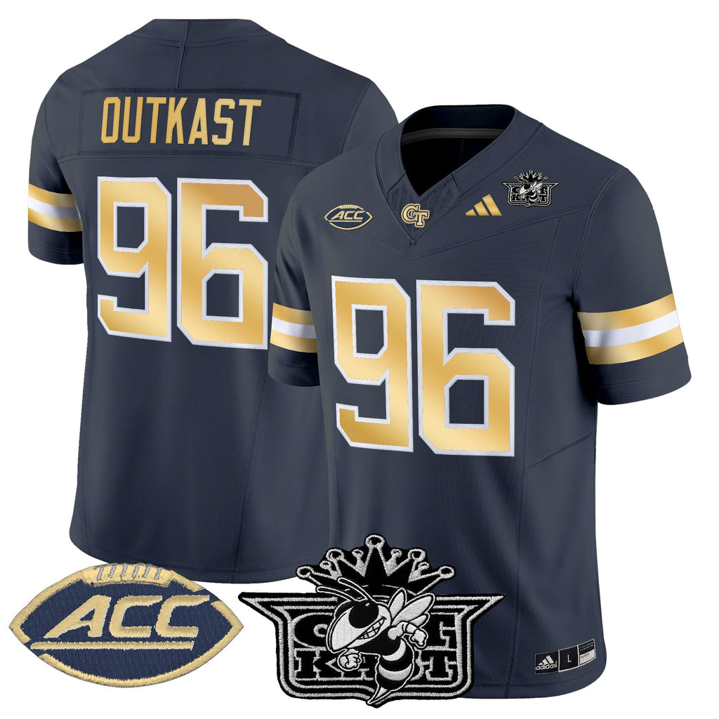 Men's Outkast x Georgia Tech Yellow Jackets 2025 Vapor Limited Jersey - All stitched