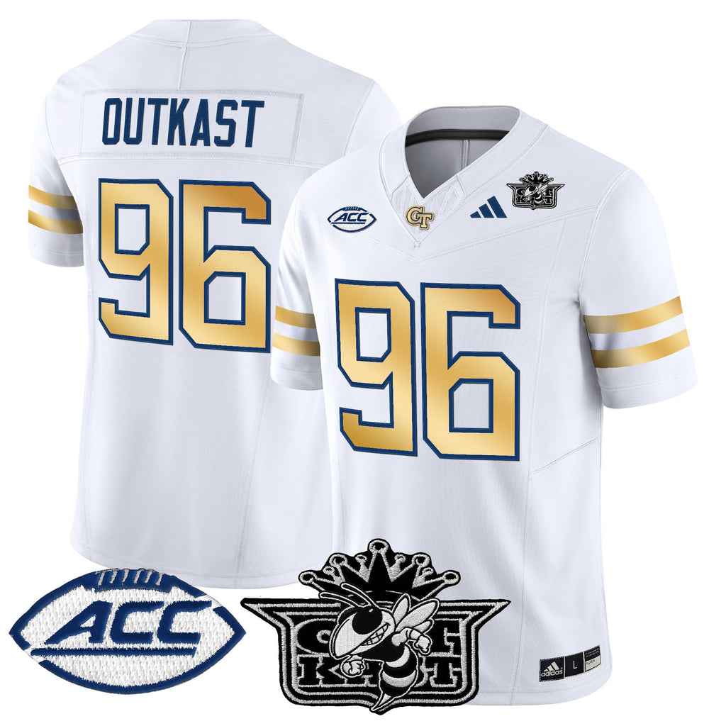 Men's Outkast x Georgia Tech Yellow Jackets 2025 Vapor Limited Jersey - All stitched