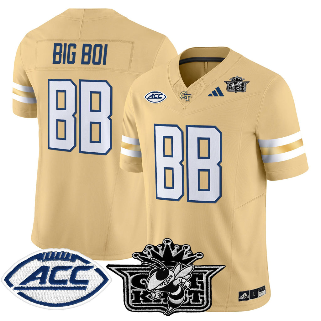 Men's Outkast x Georgia Tech Yellow Jackets 2025 Vapor Limited Jersey - All stitched