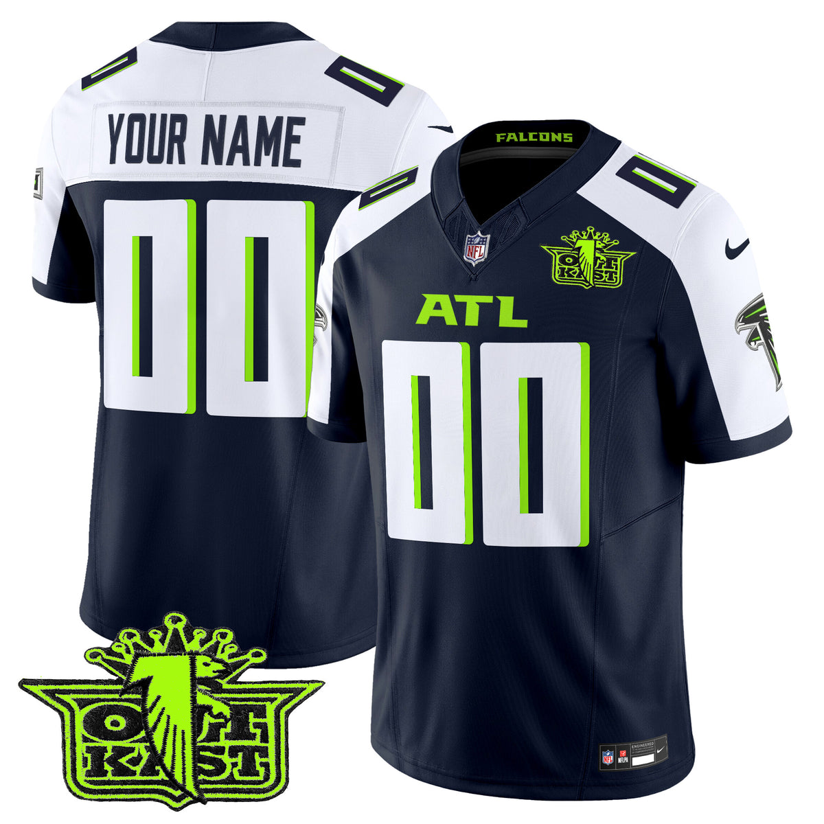 Outkast x Atlanta Falcons 2025 Atliens Vapor Limited Custom Jersey - All Stitched