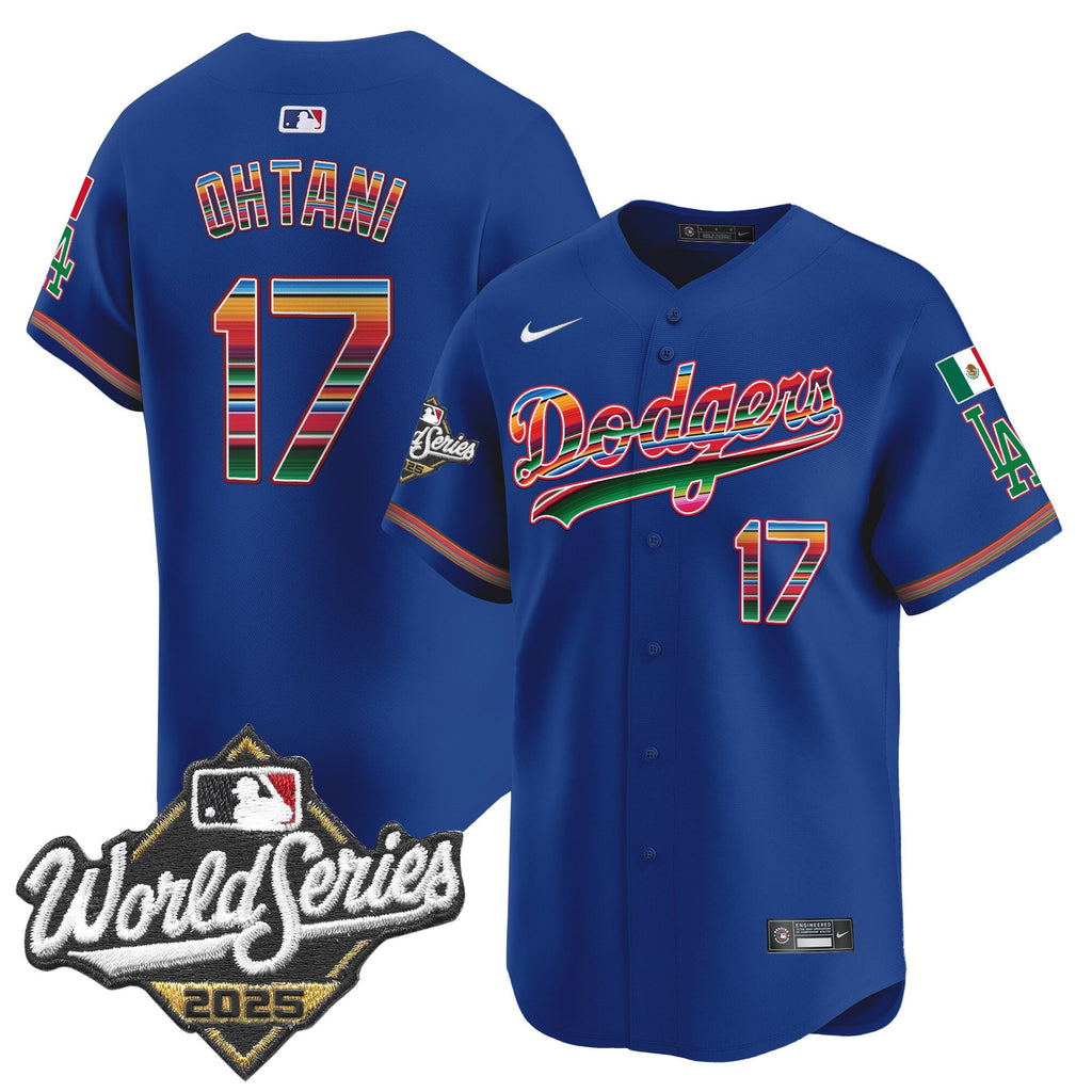 Men's Dodgers Mexico 2025 World Series Vapor Premier Limited Jersey - All Stitched