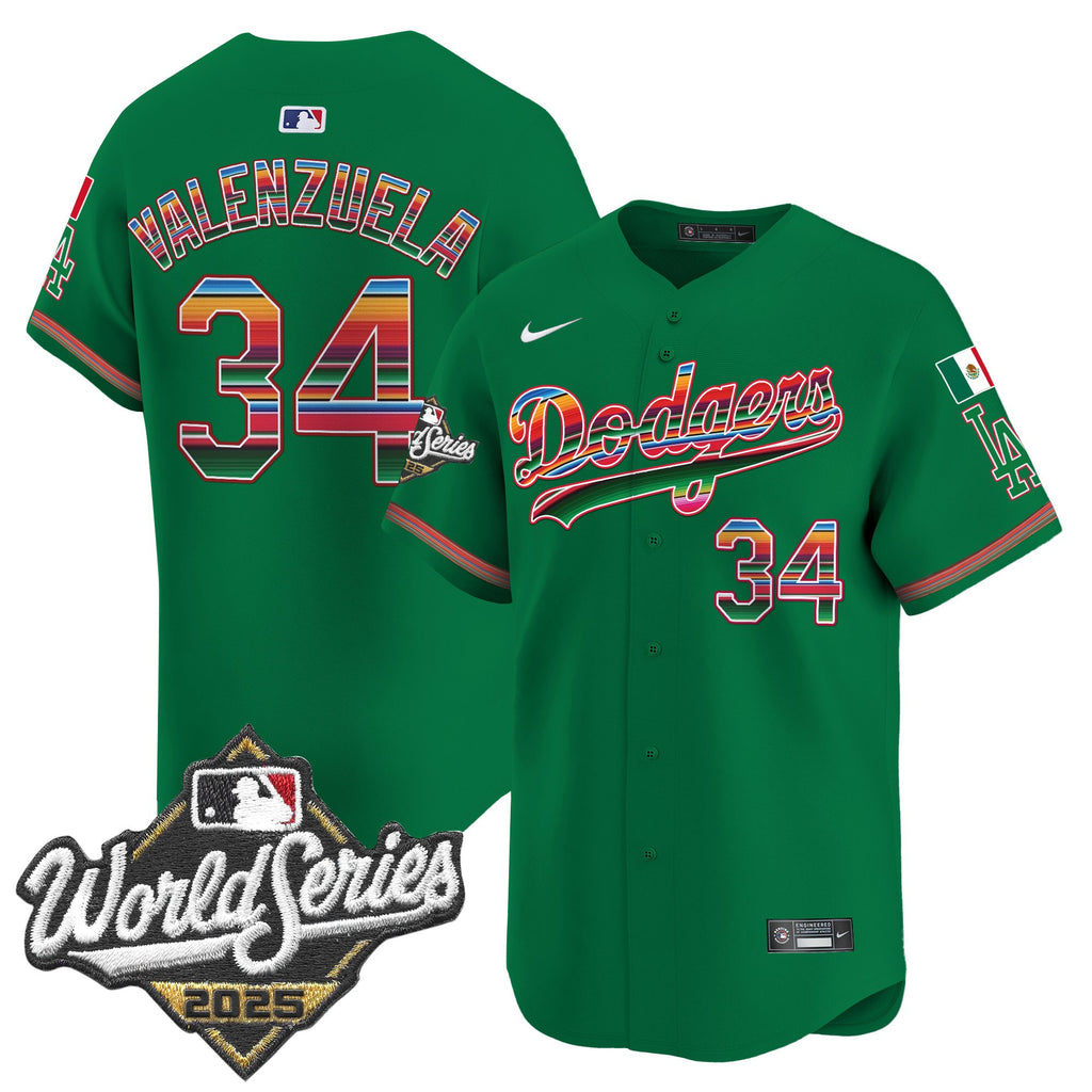 Men's Dodgers Mexico 2025 World Series Vapor Premier Limited Jersey - All Stitched