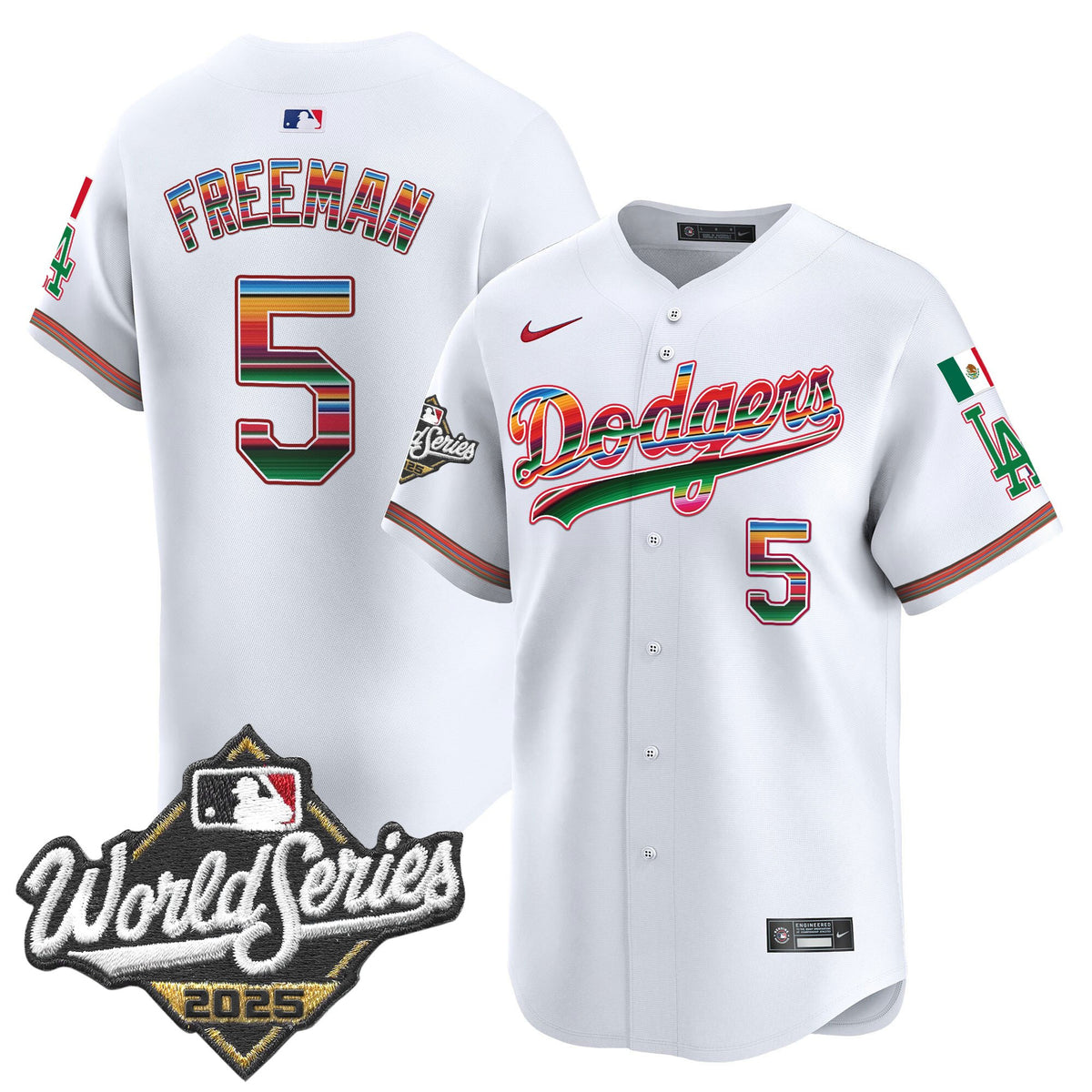 Men's Dodgers Mexico 2025 World Series Vapor Premier Limited Jersey - All Stitched