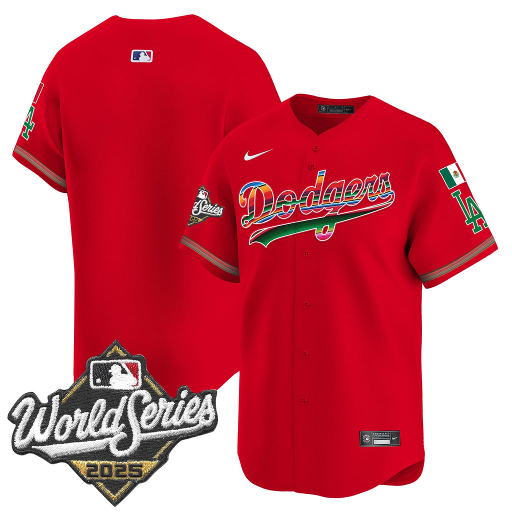Men's Dodgers Mexico 2025 World Series Vapor Premier Limited Jersey - All Stitched