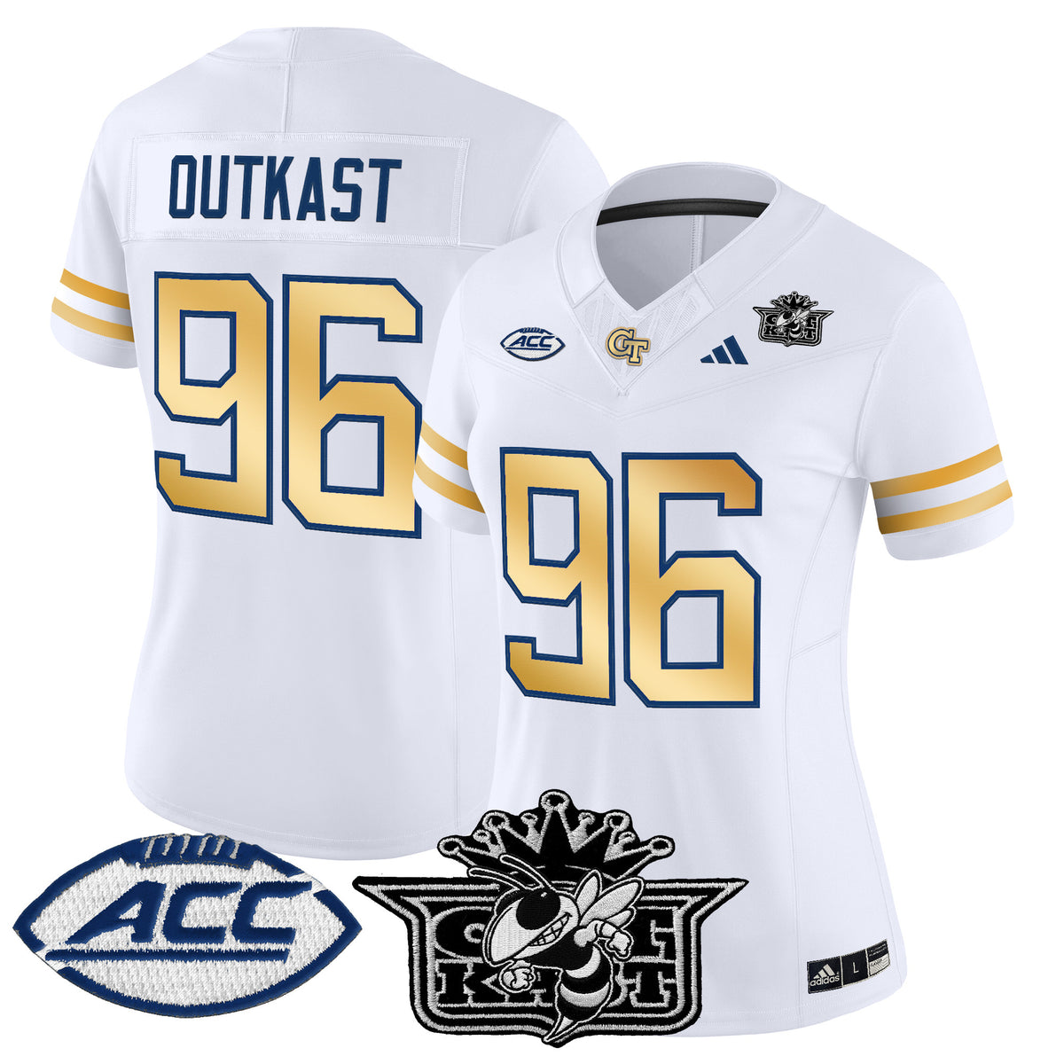 Women's Outkast x Georgia Tech Yellow Jackets 2025 Vapor Limited Jersey - All stitched