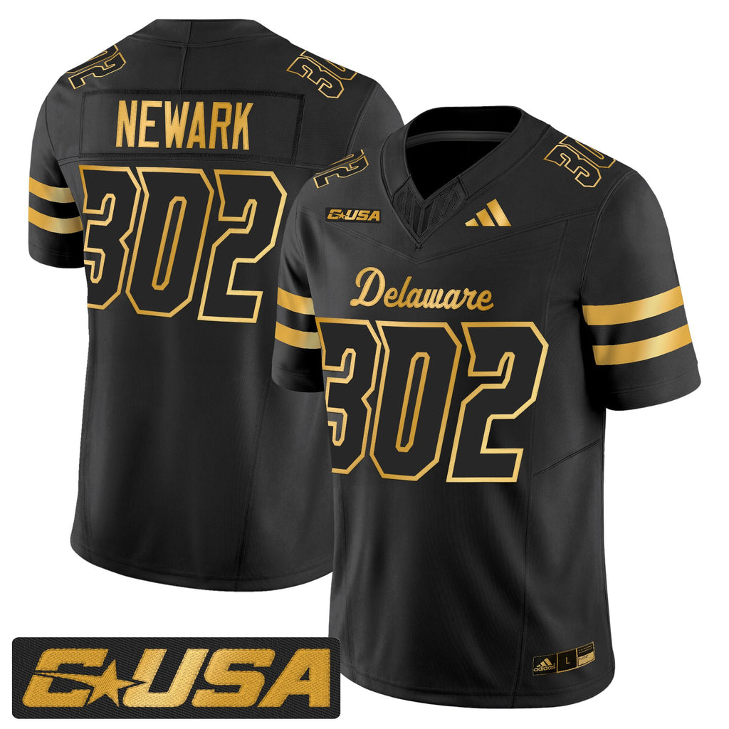 Men's Delaware Blue Hens 2025 Gold Vapor Limited Jersey - All Stitched