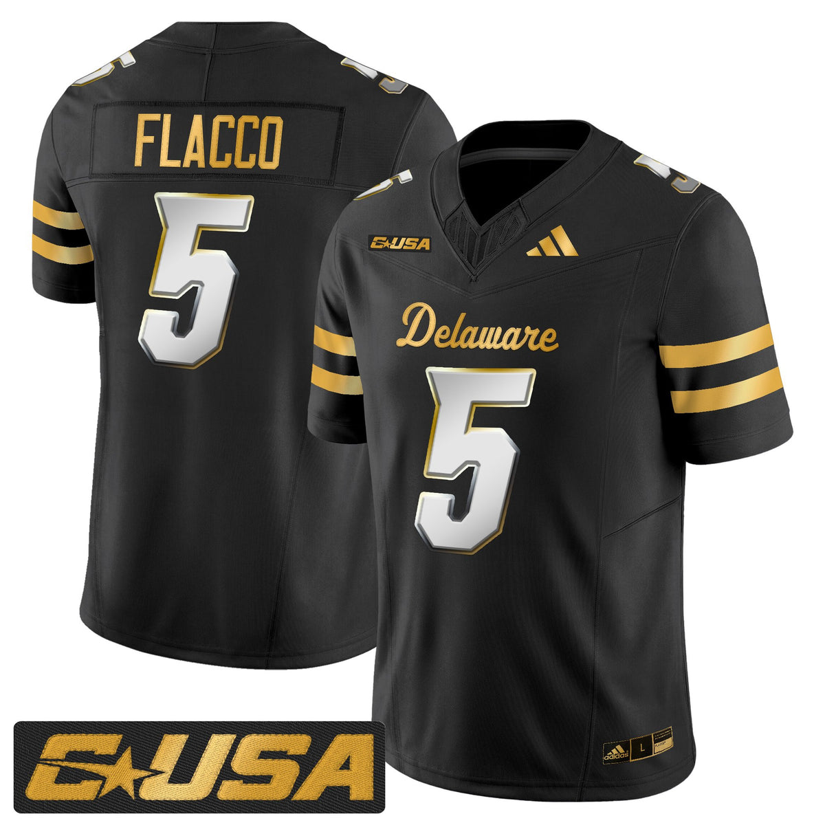 Men's Delaware Blue Hens 2025 Gold Vapor Limited Jersey - All Stitched