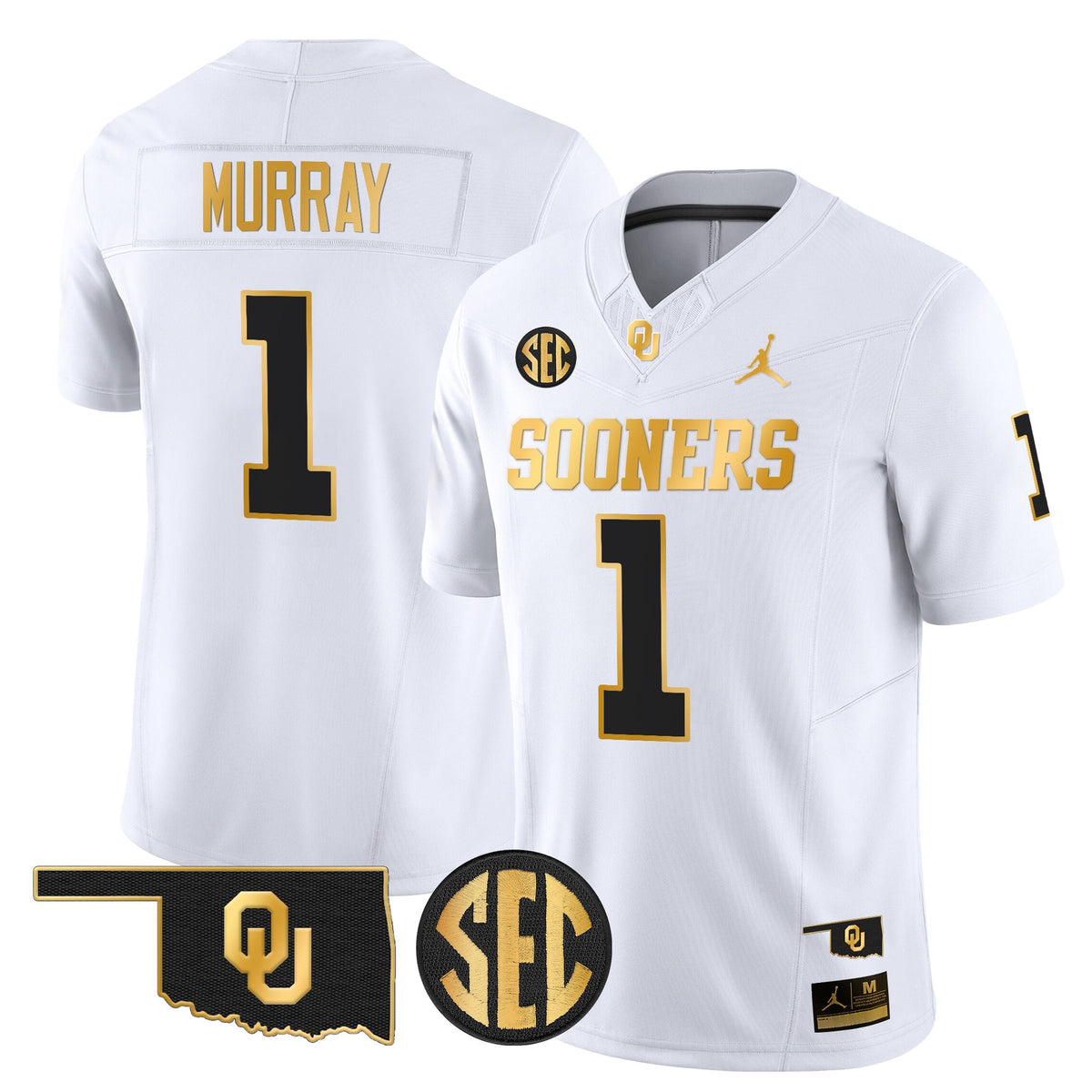 Men's Oklahoma Sooners 2025 Gold Vapor Limited Jersey - All Stitched
