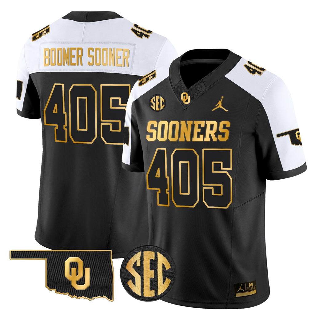 Men's Oklahoma Sooners 2025 Gold Vapor Limited Jersey - All Stitched