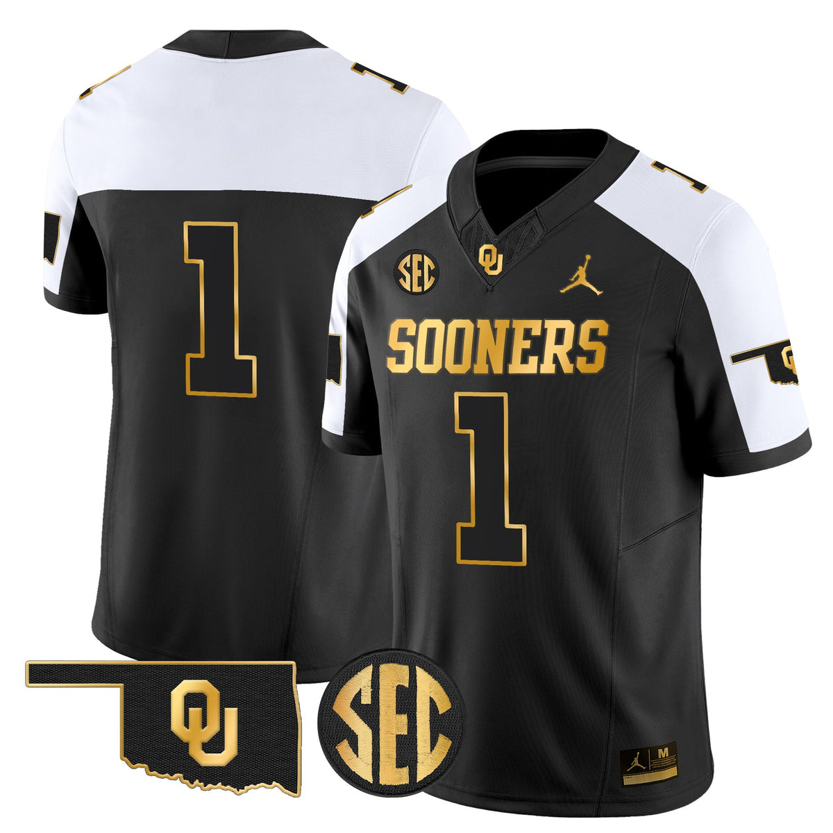 Men's Oklahoma Sooners 2025 Gold Vapor Limited Jersey - All Stitched