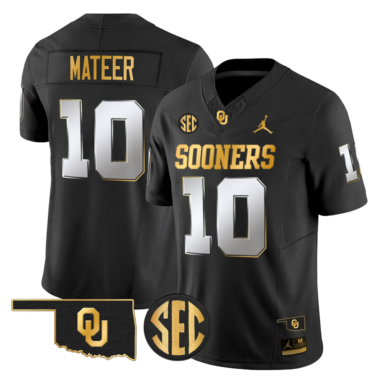 Men's Oklahoma Sooners 2025 Gold Vapor Limited Jersey - All Stitched