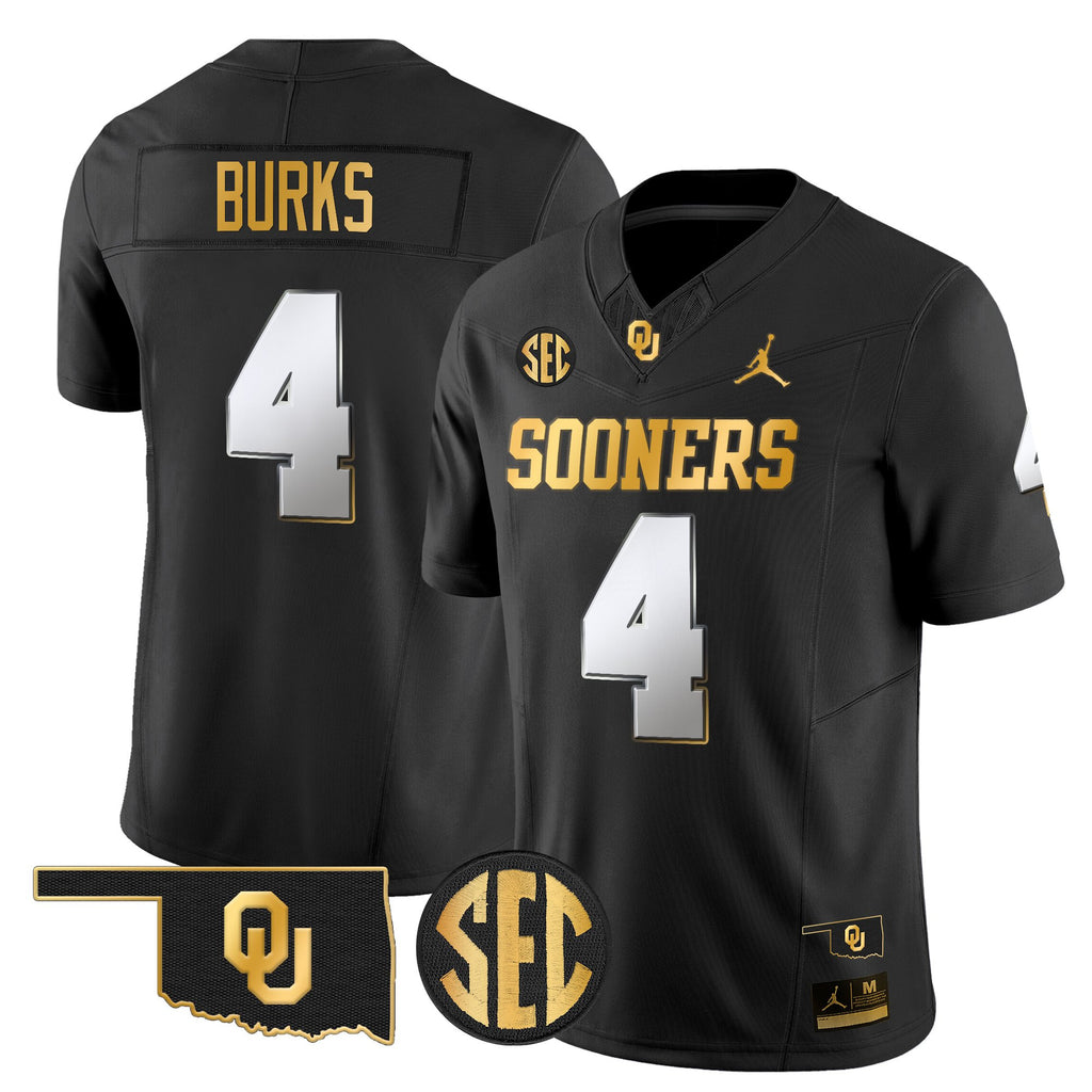 Men's Oklahoma Sooners 2025 Gold Vapor Limited Jersey - All Stitched