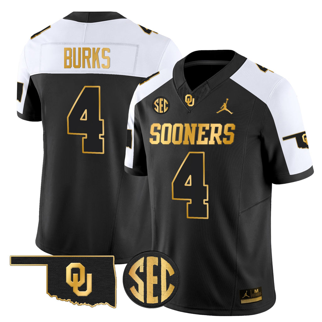 Men's Oklahoma Sooners 2025 Gold Vapor Limited Jersey - All Stitched