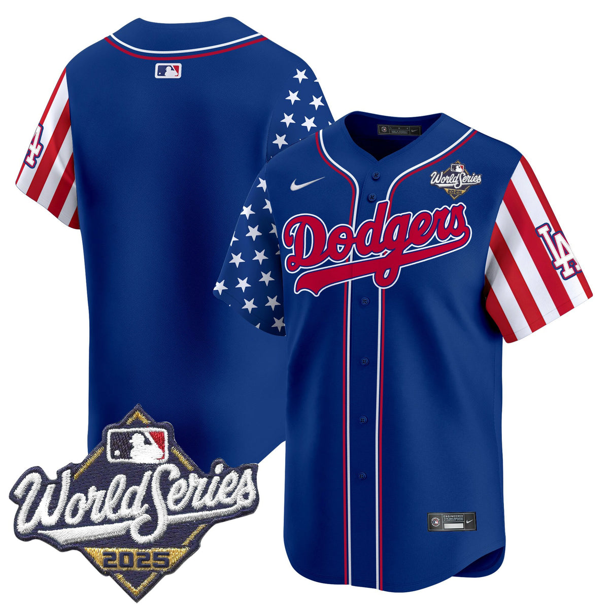 Men's Dodgers 2025 World Series Vapor Premier Limited Jersey - American Style - All Stitched