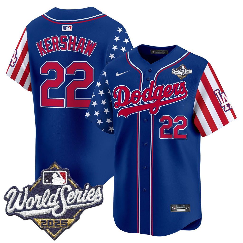 Men's Dodgers 2025 World Series Vapor Premier Limited Jersey - American Style - All Stitched