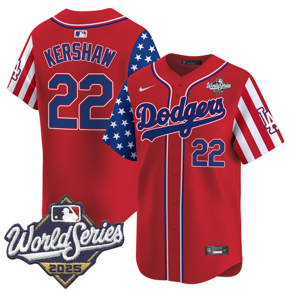 Men's Dodgers 2025 World Series Vapor Premier Limited Jersey - American Style - All Stitched