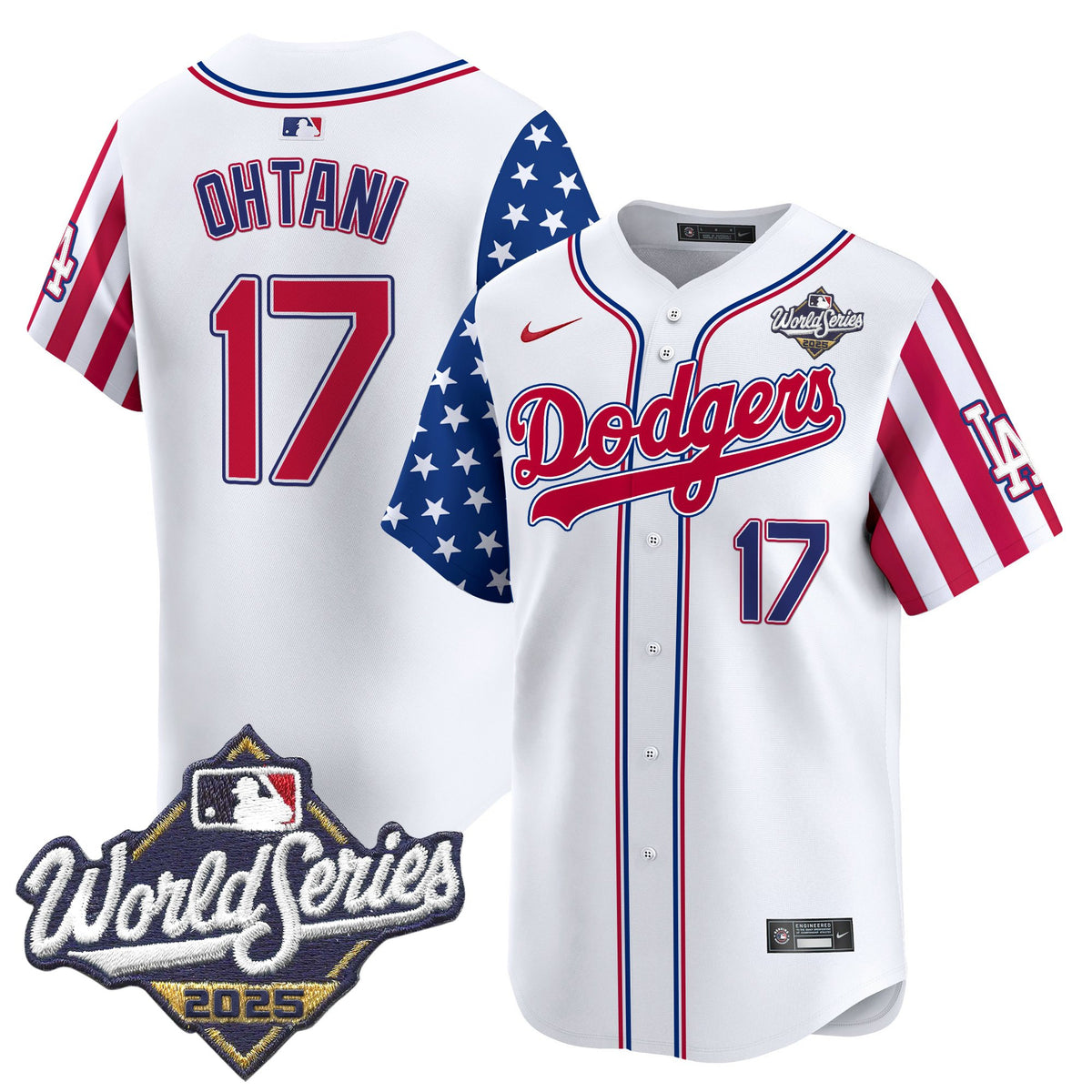 Men's Dodgers 2025 World Series Vapor Premier Limited Jersey - American Style - All Stitched