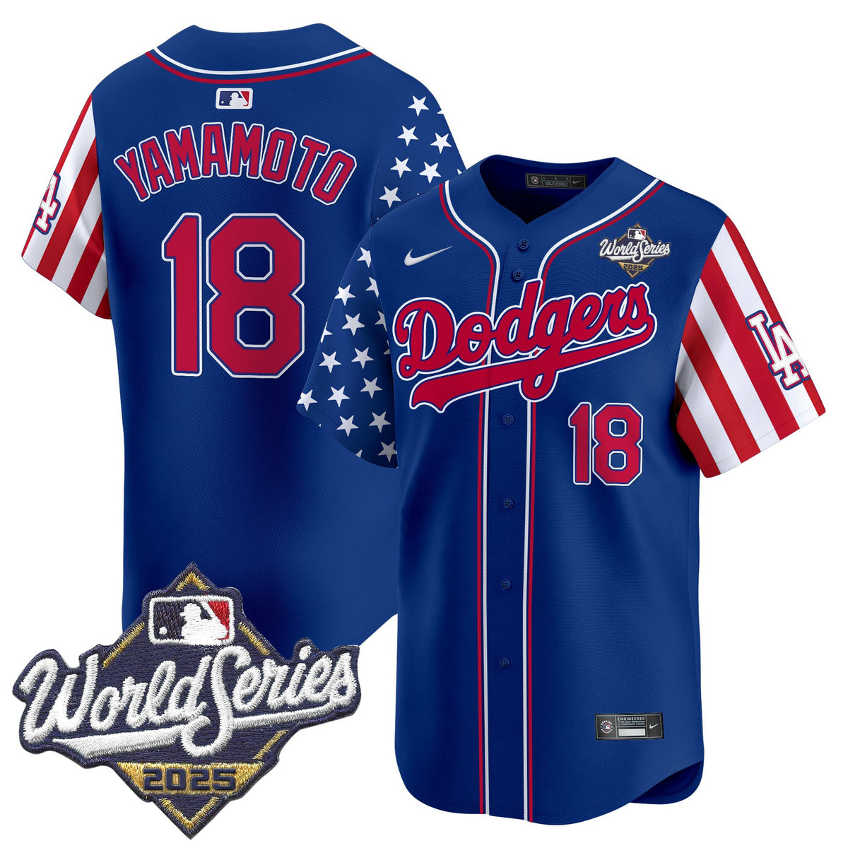 Men's Dodgers 2025 World Series Vapor Premier Limited Jersey - American Style - All Stitched