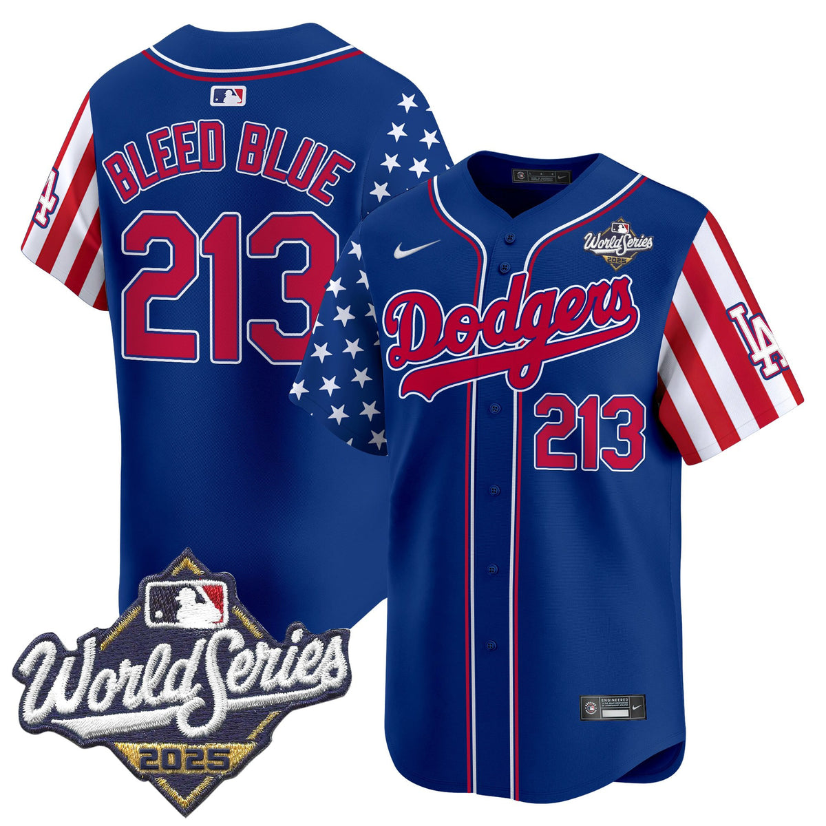 Men's Dodgers 2025 World Series Vapor Premier Limited Jersey - American Style - All Stitched