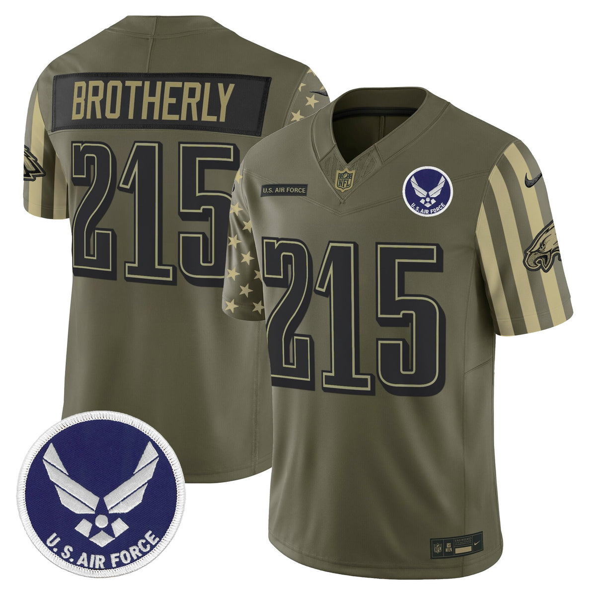 Men's Philadelphia Eagles x U.S. Military Veteran Vapor Limited Jersey - All Stitched