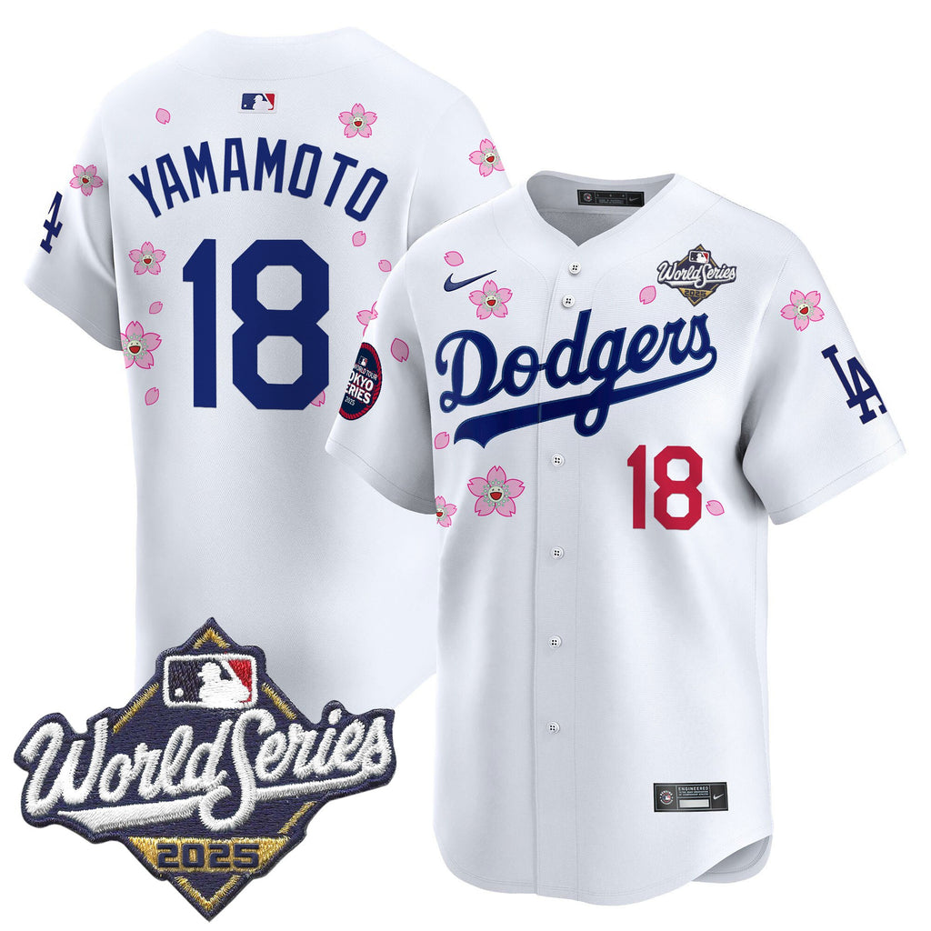 Men's Dodgers 2025 World Series x Tokyo Series Vapor Premier Limited Jersey V2 - Stitched