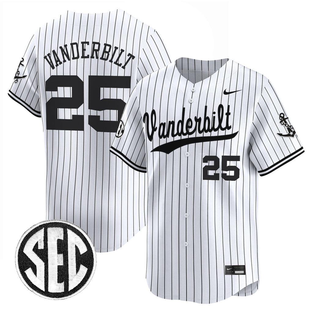 Men's Vanderbilt Commodores 2025 Vapor Baseball Jersey - All Stitched