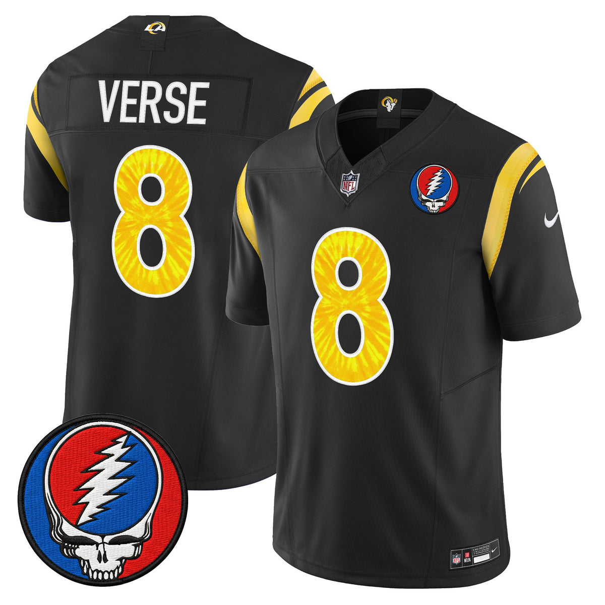 Men's Los Angeles Rams x Grateful Dead Vapor Limited Jersey - All Stitched