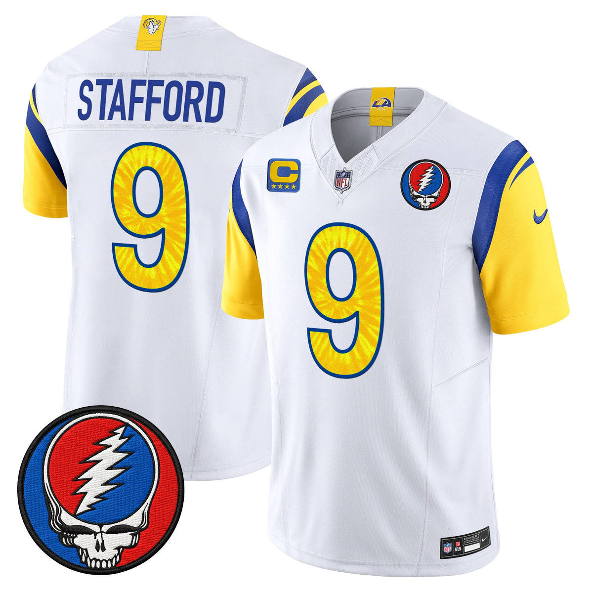 Men's Los Angeles Rams x Grateful Dead Vapor Limited Jersey - All Stitched