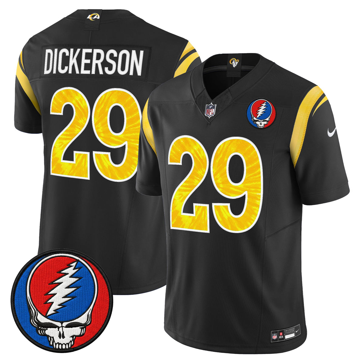 Men's Los Angeles Rams x Grateful Dead Vapor Limited Jersey - All Stitched