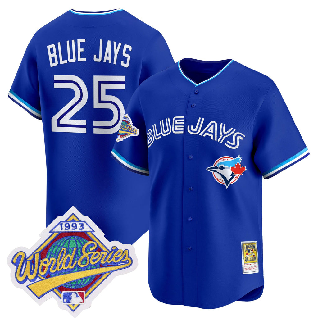 Men's Toronto Blue Jays 1993 World Series Vapor Premier Jersey - Throwback Edition - All Stitched