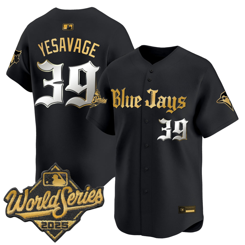 Men's Toronto Blue Jays 2025 World Series Vapor Premier Limited Jersey V2 - Gothic North Edition - All Stitched