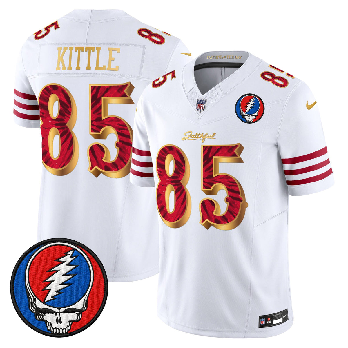 Men's San Francisco 49ers x Grateful Dead Rivalries Vapor Limited Jersey - Rivalries Edition - All Stitched