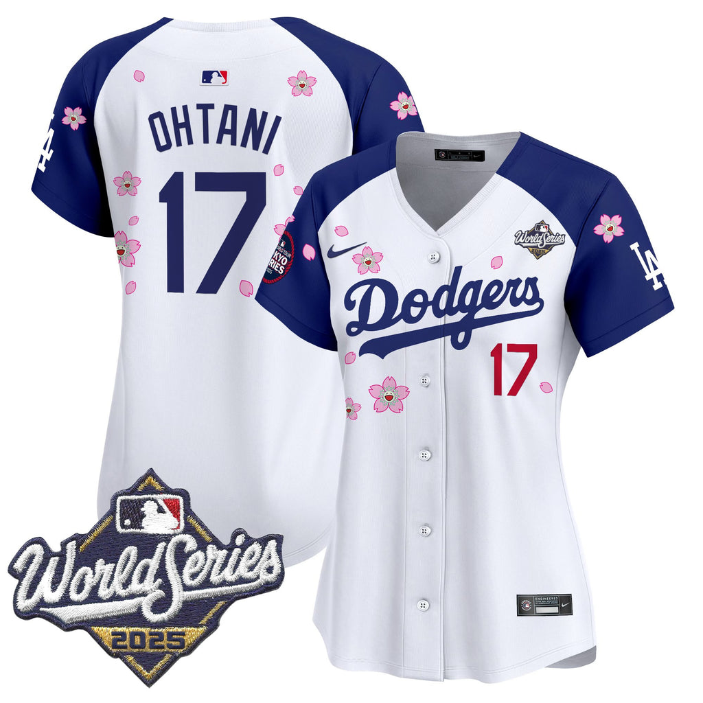 Women's Dodgers 2025 World Series x Tokyo Series Vapor Premier Limited Jersey V2 - Stitched