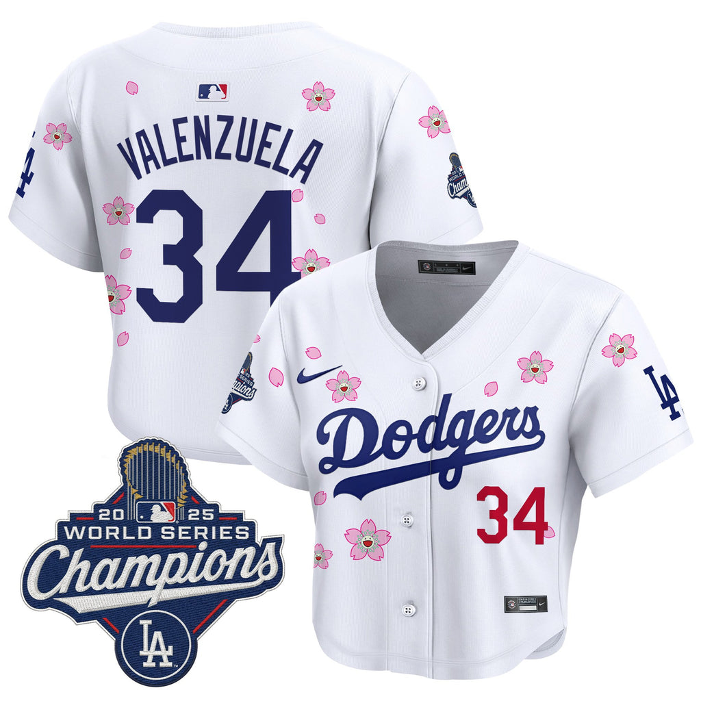 Women's Dodgers 2025 World Series Champions x Tokyo Series Crop Top Baseball Jersey - All Stitched