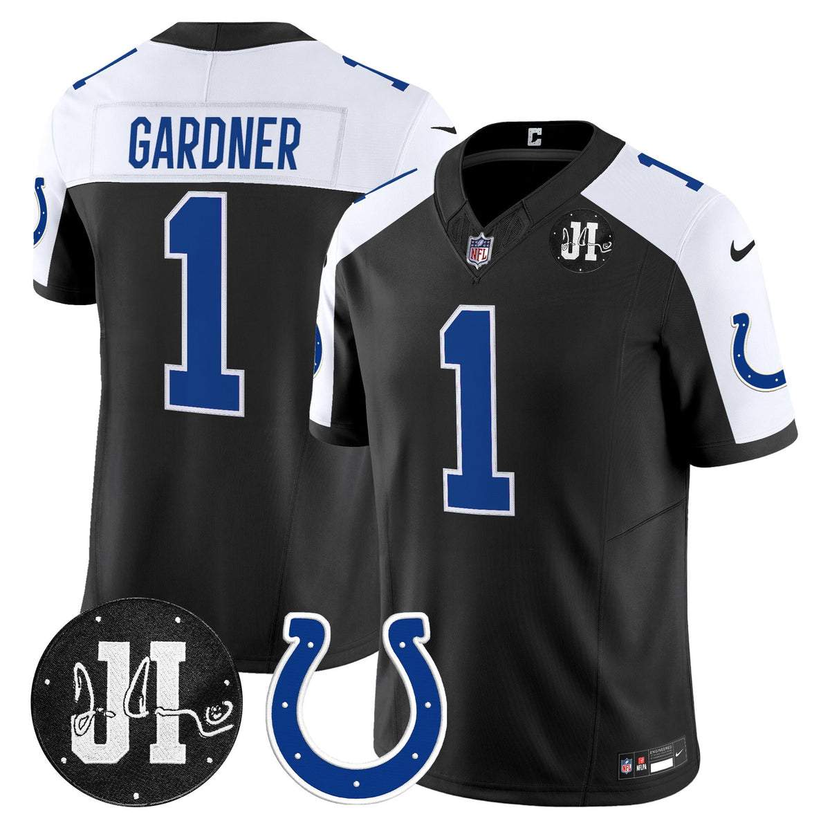 Men's Indianapolis Colts 2025 Jim Irsay Patch Vapor Limited Jersey - All Stitched