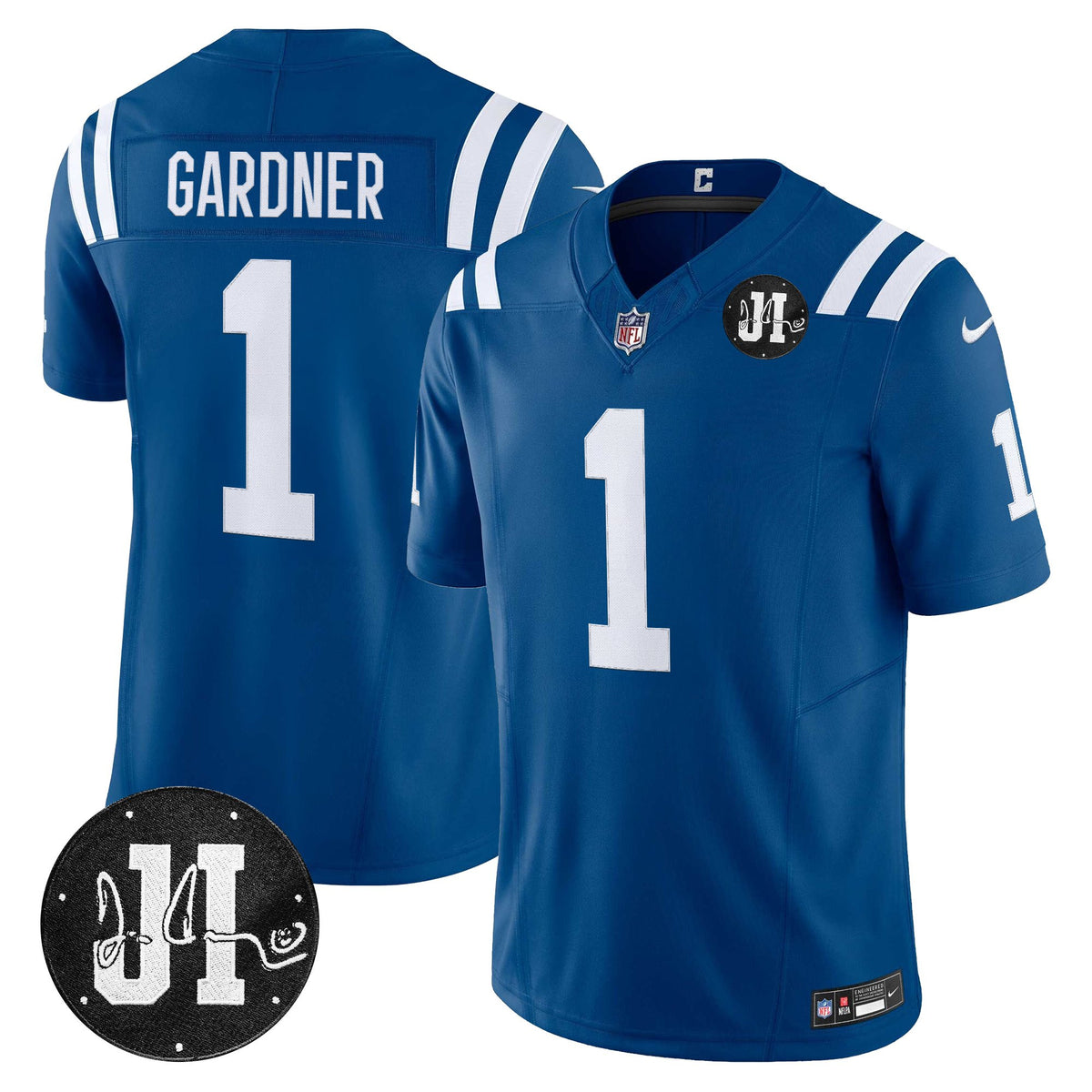 Men's Indianapolis Colts 2025 Jim Irsay Patch Vapor Limited Jersey - All Stitched