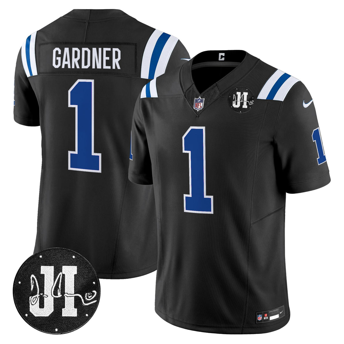 Men's Indianapolis Colts 2025 Jim Irsay Patch Vapor Limited Jersey - All Stitched