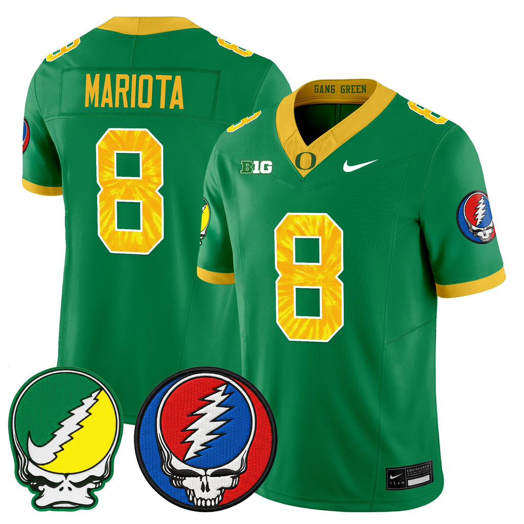 Men's Oregon Ducks 2025 'Grateful Ducks x Grateful Dead' Vapor Limited Jersey - All Stitched