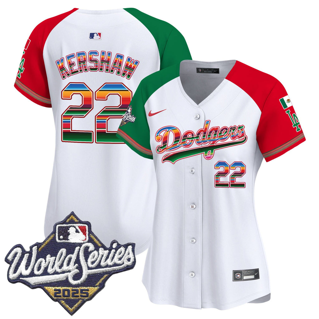 Women's Dodgers Mexico 2025 World Series Vapor Premier Limited Jersey - All Stitched