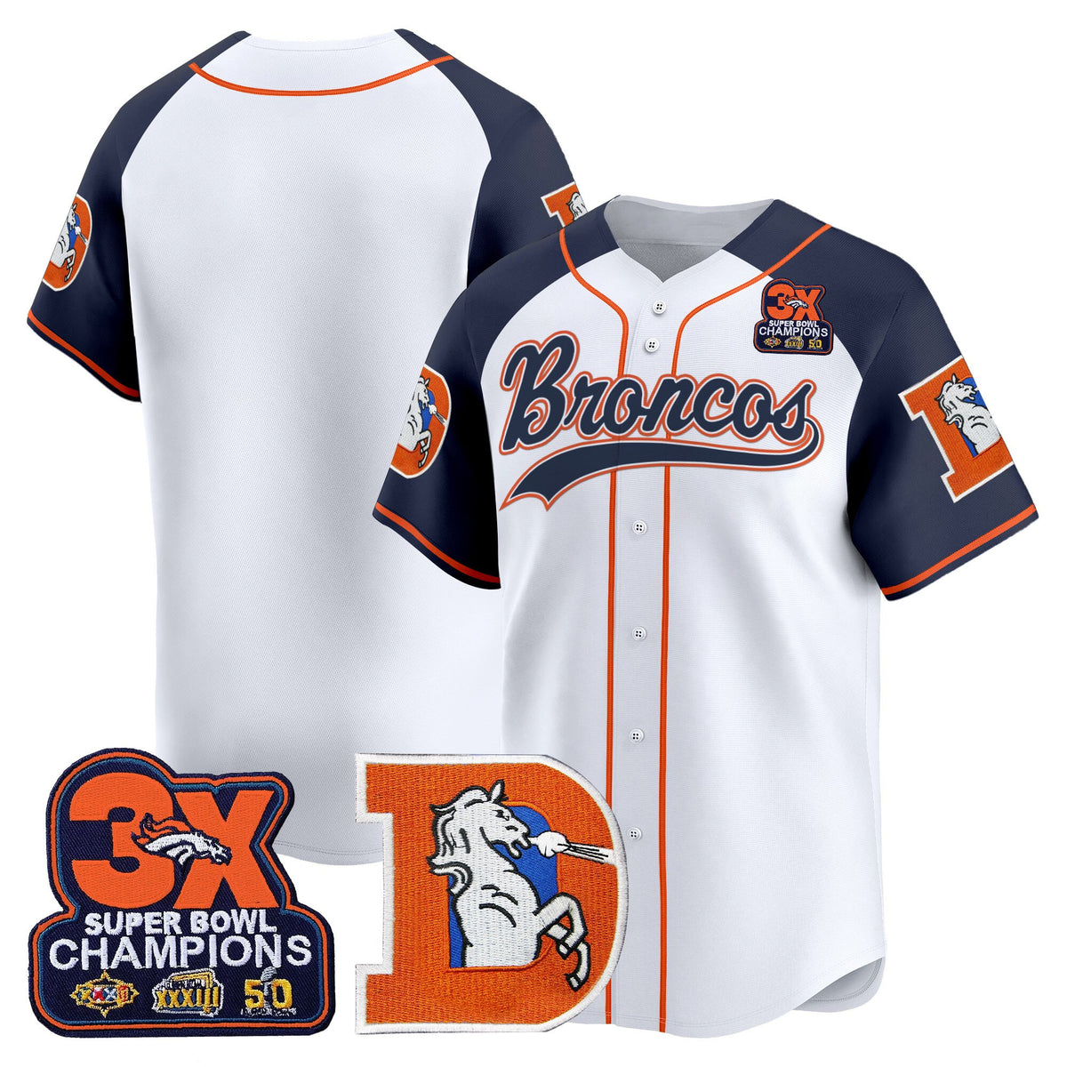 Men's Denver Broncos Throwback Vapor Baseball Jersey - All Stitched